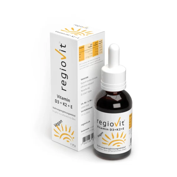 RegioVit® Vitamin D3 + K2 + E Tropfen – Stärkung Knochen & Immunität